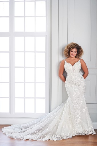 Modest by Mon Cheri Style #220262W Avalon #1 Ivory/Blush thumbnail