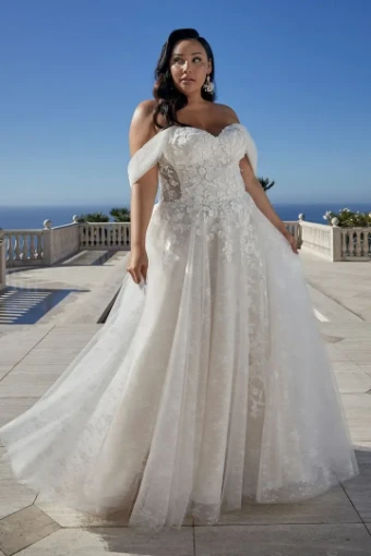 Casablanca Bridal Style #2455C #0 default Champagne/Nude/Ivory/Silver thumbnail