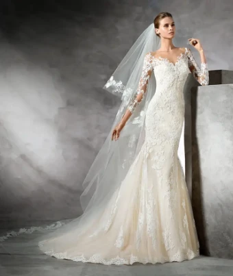 Pronovias Tibet #0 default White/Beige thumbnail