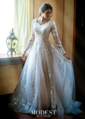 Modest by Mon Cheri Style #TR11972 #0 default Ivory/Nude thumbnail