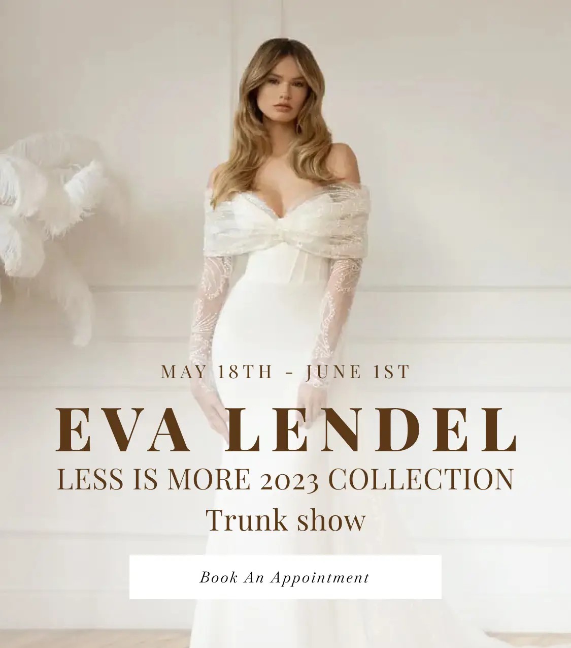 Eva Lendel Less is More 2023 Collection Trunk Show Banner Mobile