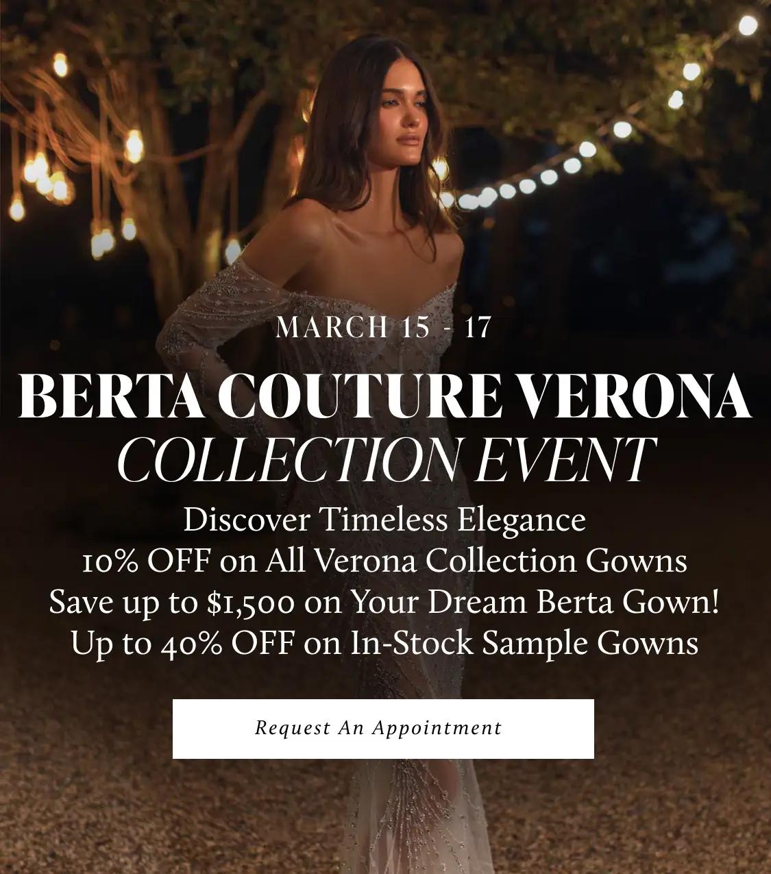 Berta Couture Trunk Show Mobile Banner