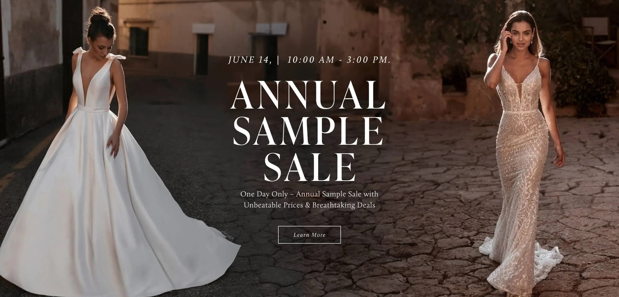 Annual Sample Sale 2025 Banner Desktop