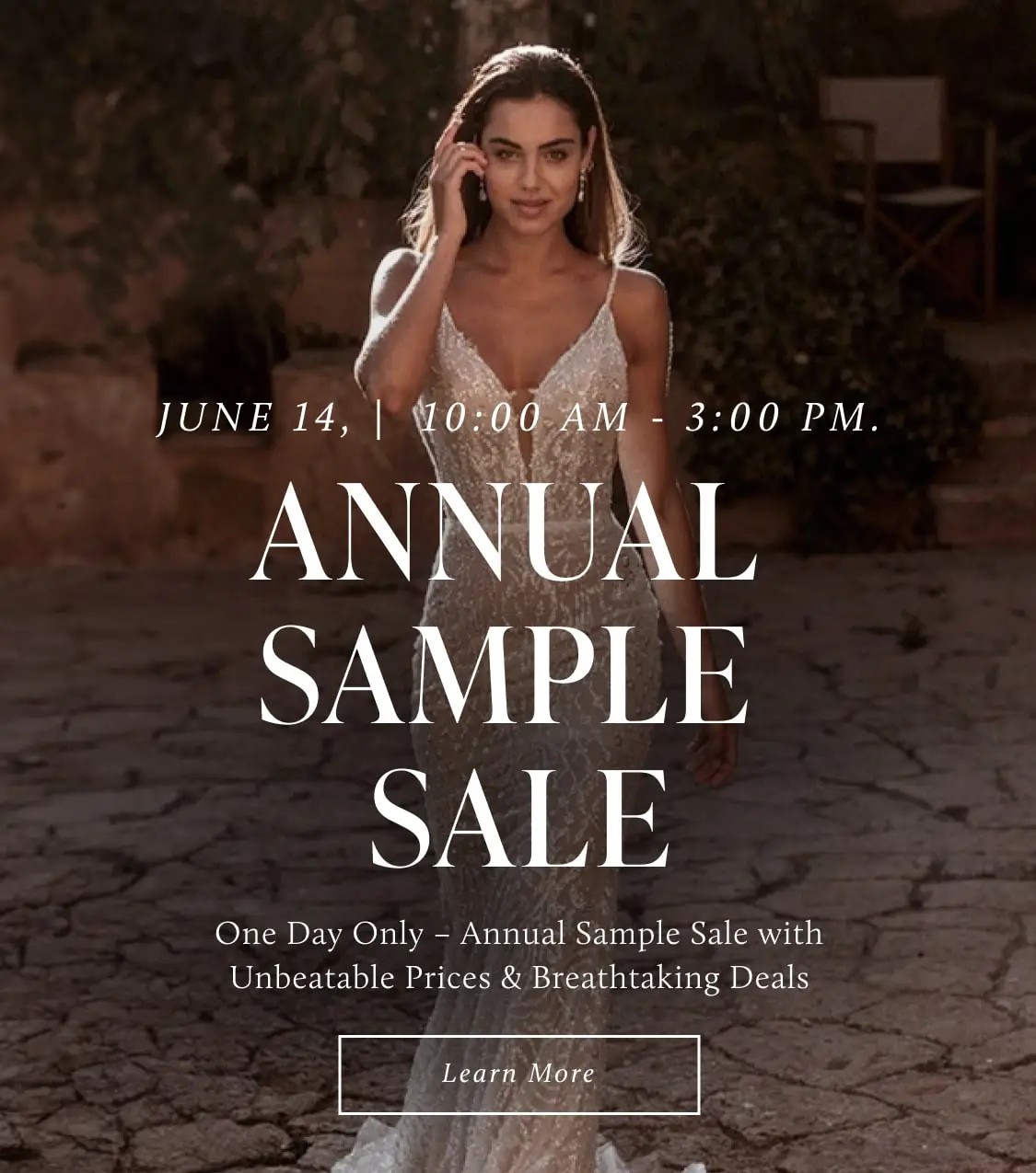 Annual Sample Sale 2025 Banner Mobile