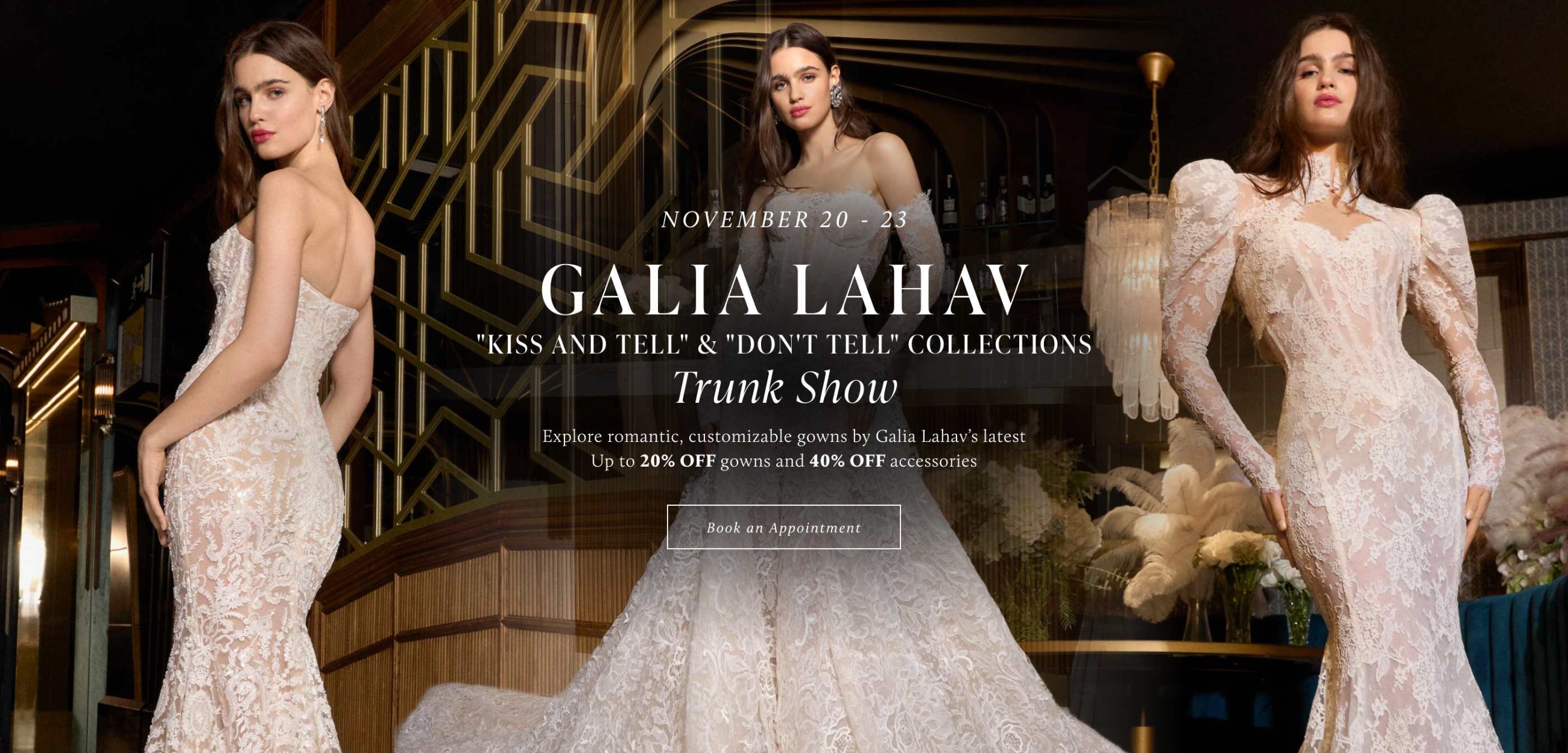 Galia Lahav Trunk Show Banner Desktop
