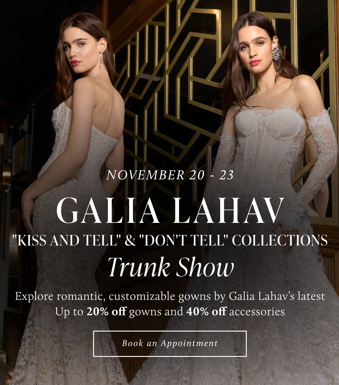 Galia Lahav Trunk Show Banner Mobile
