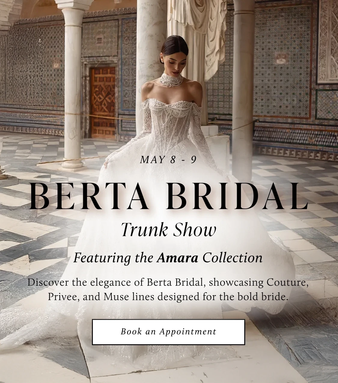 Berta Bridal Trunk Show Banner