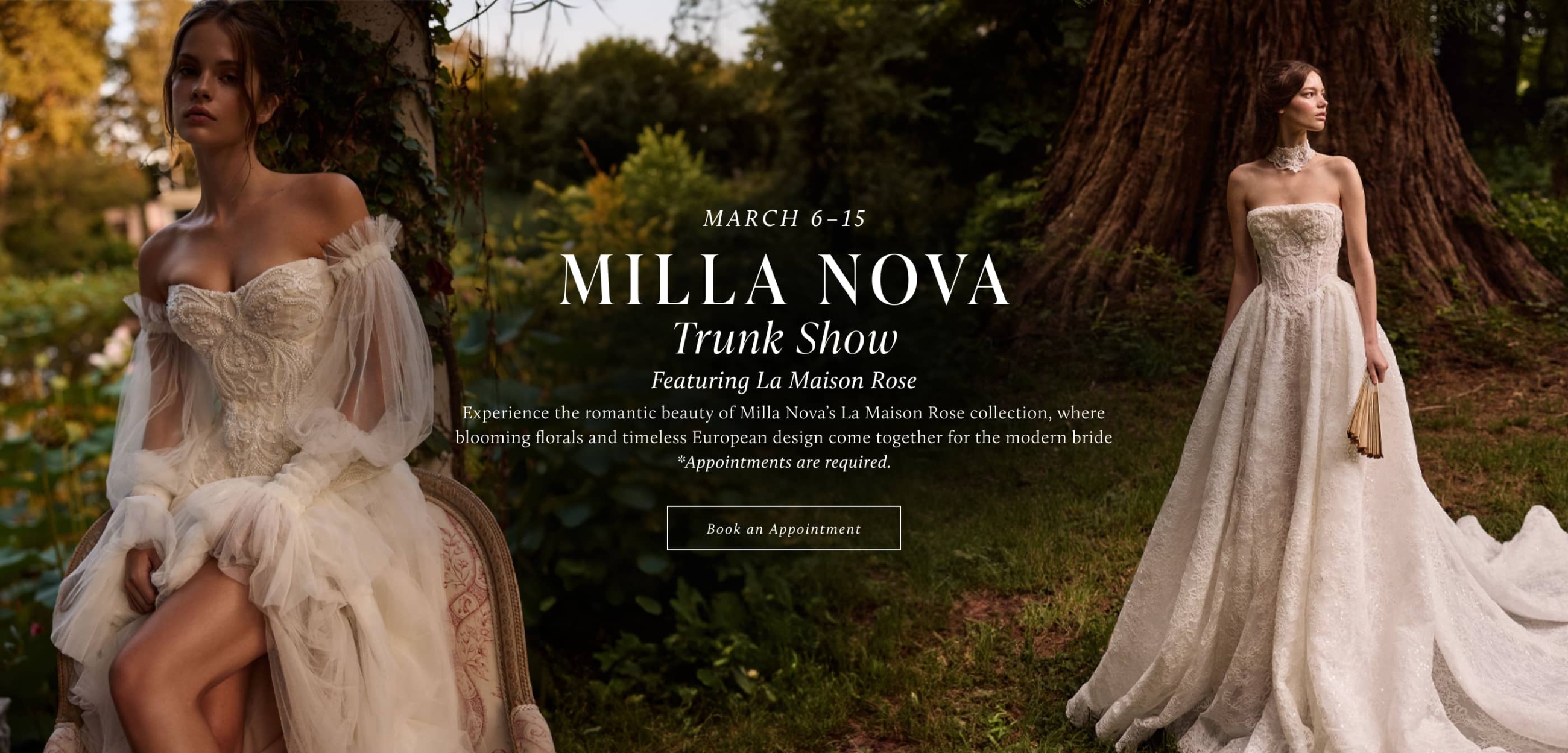 Milla Nova Trunk Show Banner