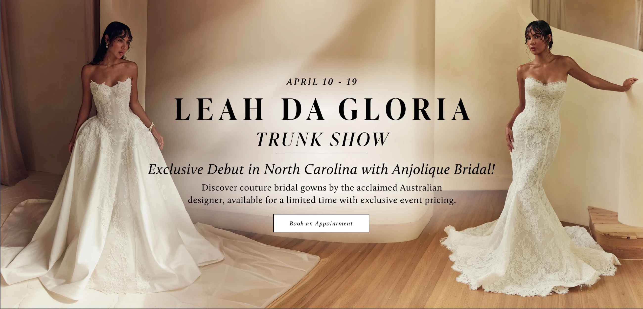Leah Da Gloria Trunk Show Event Banner