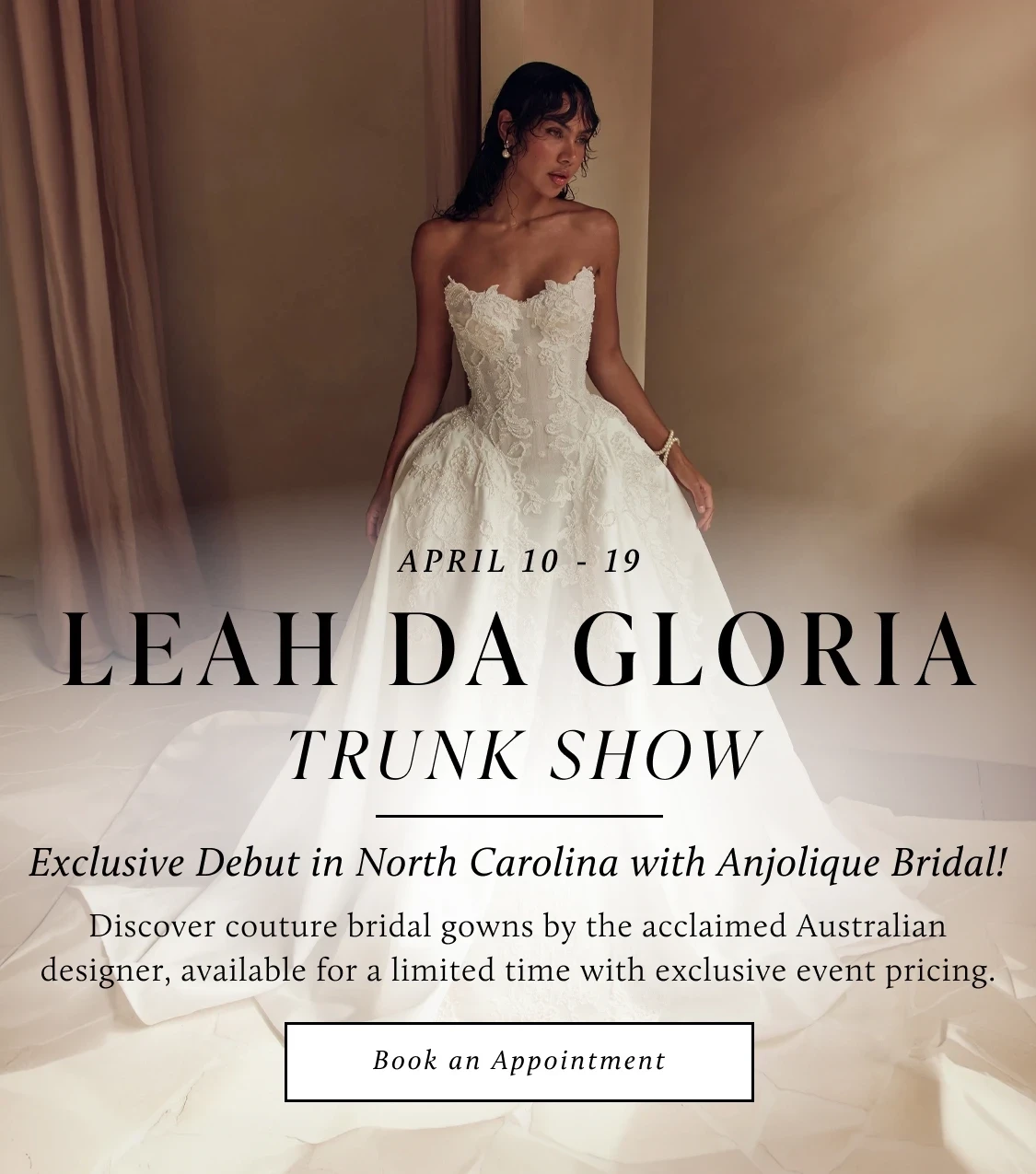 Leah Da Gloria Trunk Show Event Banner