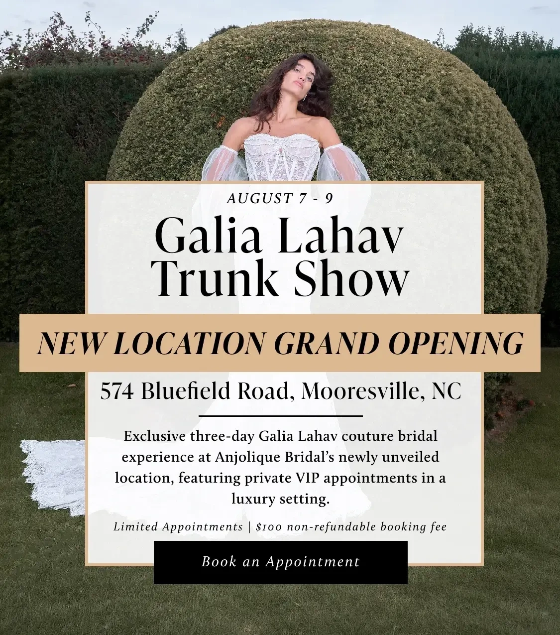 Galia Lahav Trunk Show - New Location Grand Opening Banner