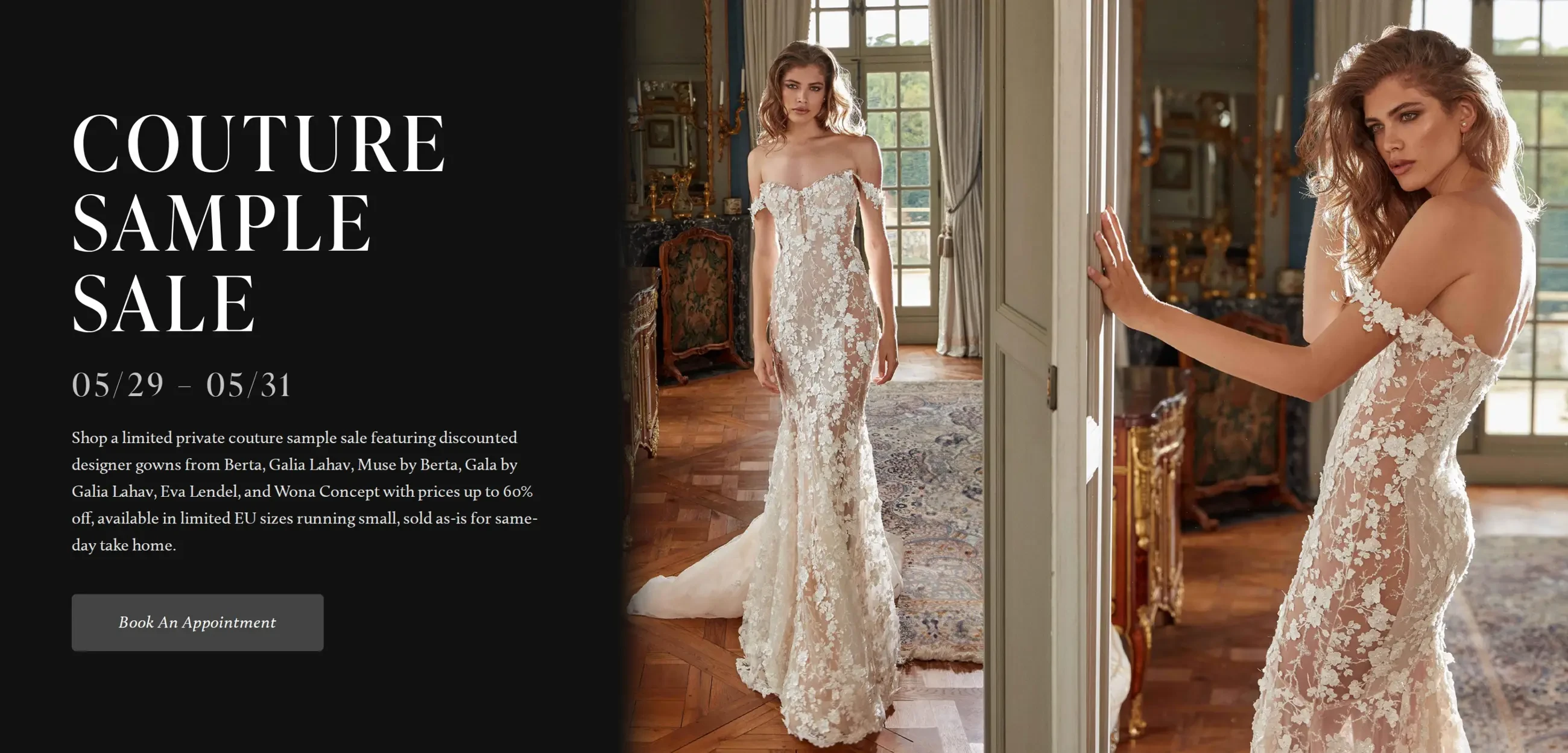 couture sample sale