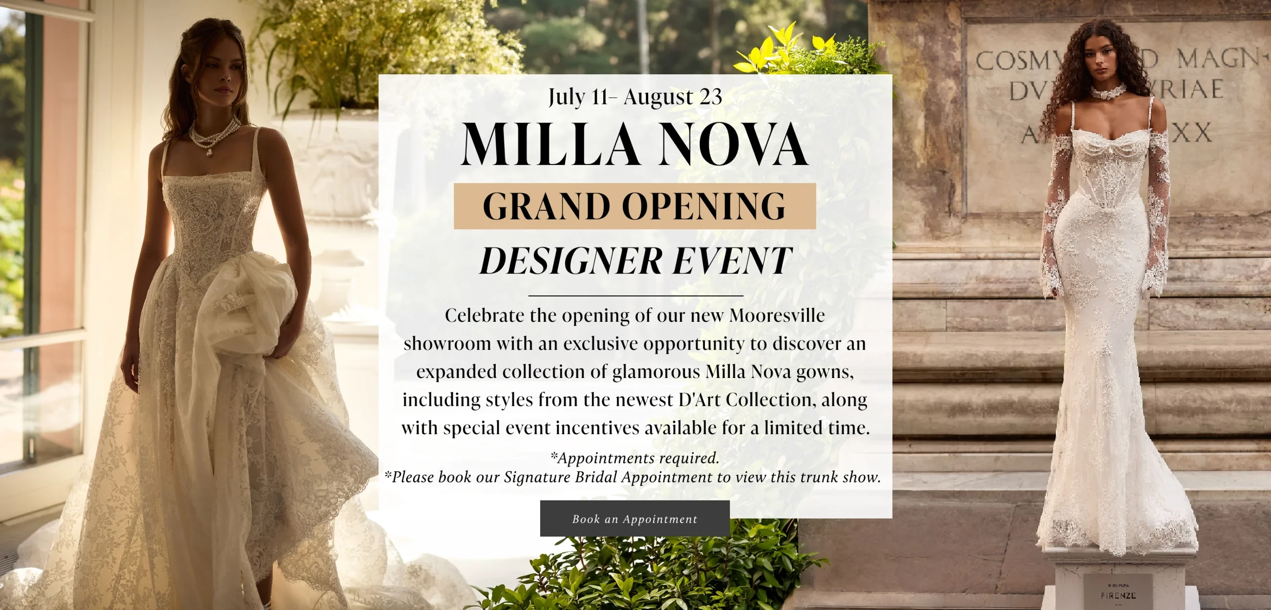 Milla Nova Grand Opening Designer Event Banner