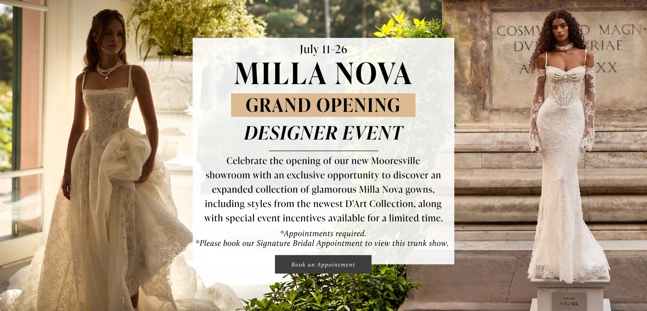 Milla Nova Grand Opening Designer Event Banner