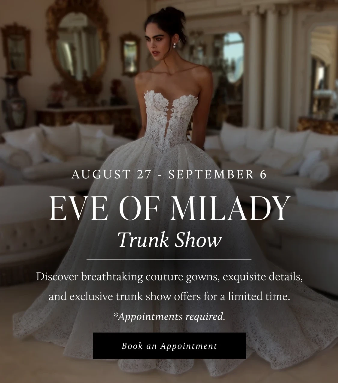 Eve of Milady Trunk Show Banner